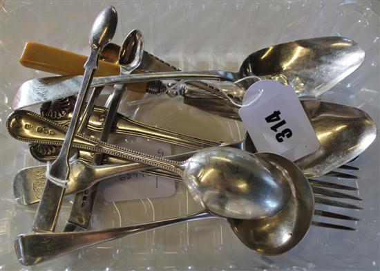 Miscellanous silver flatware etc